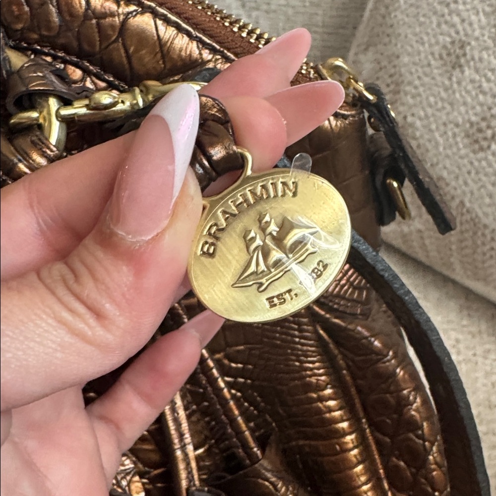 Brahmin Metallic Brown Satchel - Picture 5 of 5
